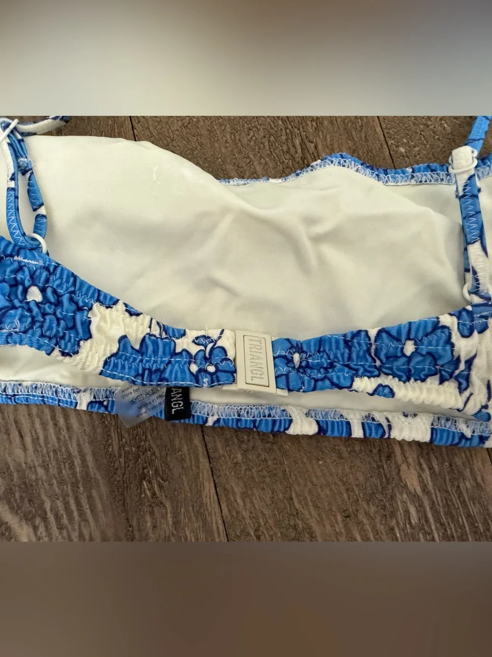 triangl swimwear Blue and White Floral Bikini